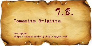 Tomasits Brigitta névjegykártya